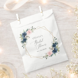 Sacolinha Flores Azuis-Marinho, Flores Rosadas, Chá de Noiva