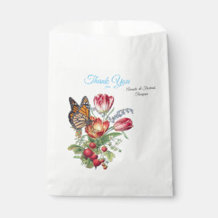 Sacolinha Flores de Aquarela com Borboletas Visitantes