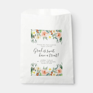Sacolinha Flores De Aquarela Obrigado Graduação Bag De Fav