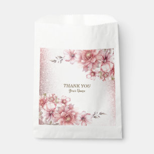 Sacolinha Flores de Aquarela Rosa-Partidárias Brilhantes Mod