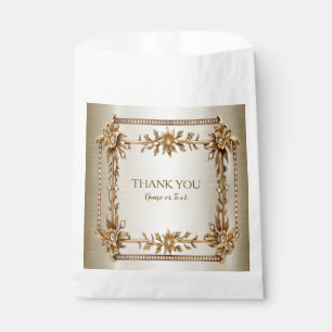 Sacolinha Flores de Dimons de Retângulo de Ornamentado Doura