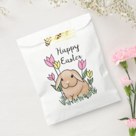 Sacolinha Flores de felz pascoa Coelhinho