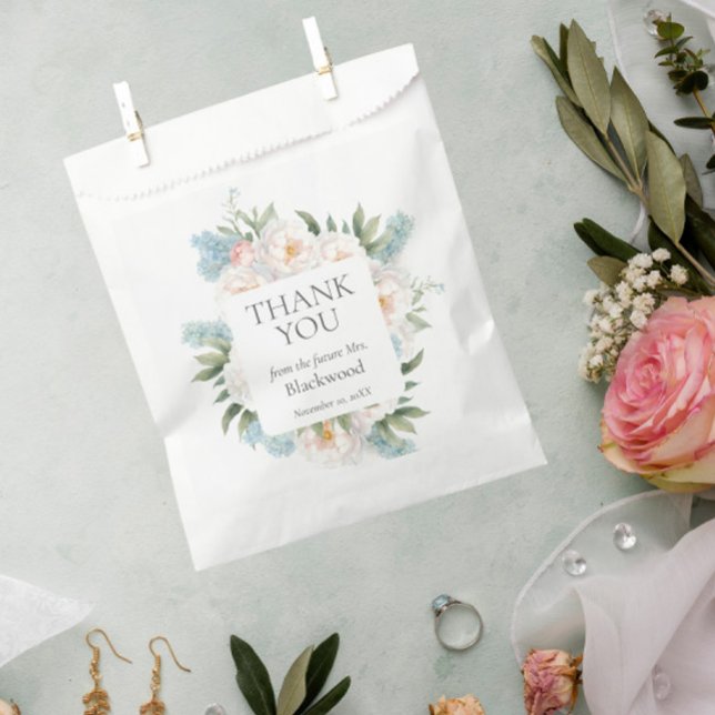 Sacolinha FLORES DE SANGUE DE PINCO AZUL SUAVE BRIDAL Obriga (Criador carregado)