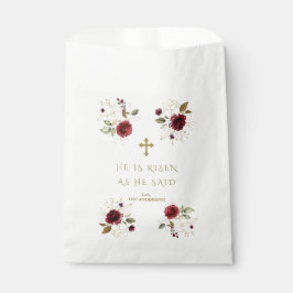 Sacolinha Flores Douradas Elegantes, Ele É Páscoa Risen