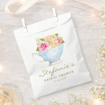Flores em Aquarela em Xícara de Chá para Chá de No