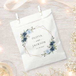 Sacolinha Flores marinhos, Flores Azuis, Boho, Casamento Flo