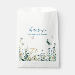 Sacolinha Flores selvagens bebê em chá de fraldas