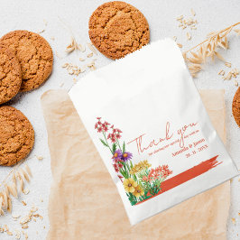 Sacolinha Flores selvagens Laranja Amarelo Festa de casament