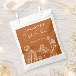 Sacolinha Flores Silvestres Laranja Queimada Floral Desenhad