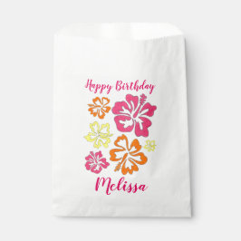 Sacolinha Flores tropicais de Hibiscus no Havaí Impressão