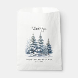 Sacolinha Floresta de pinheiros de inverno Neve no amor Obri