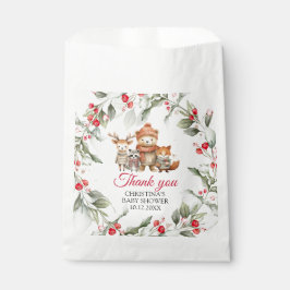 Sacolinha Florestas de Natal Chá de fraldas Favor Bag