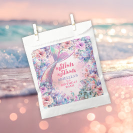 Sacolinha Flower Glitter Mermaid Tail 6th Birthday