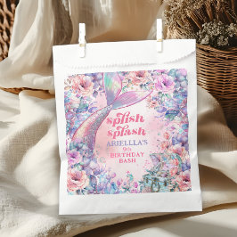 Sacolinha Flower Glitter Mermaid Tail 9th Birthday