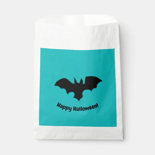 Sacolinha Flying Bat on teal favor bag (Frente)