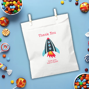 Sacolinha Foguete Espacial Obrigado Aniversário