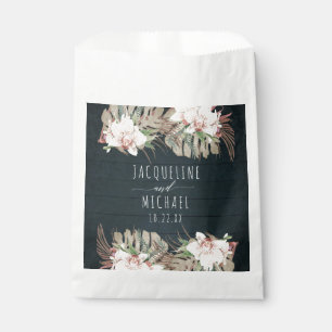Sacolinha Folhagem da selva de Floral Branco Marinho Náutic