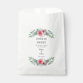 Sacolinha Folhagem de Rosa Rosa Rosa Rosa-Rosa-Rosa-Rosa-Ros