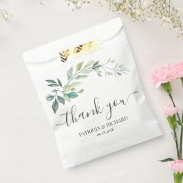 Sacolinha Folhas de Eucalipto Verde Moderno Aquarela