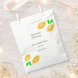 Sacolinha folhas de limão desenhadas à mão adicionam chuveir