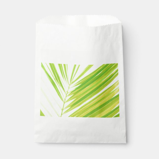 Sacolinha Folhas de Palma de Pastel Verde-Pálidas (Frente)