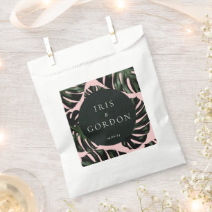 Sacolinha Folhas de Palmeira Tropicais Casamento Personaliza