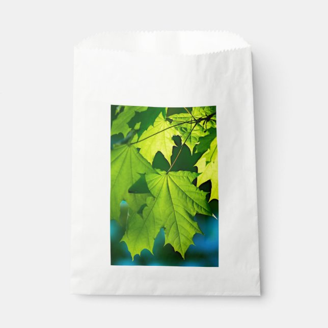 Sacolinha Folhas frescas de mapeamento verde (Frente)