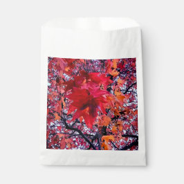 Sacolinha Folhas vermelhas brilhantes