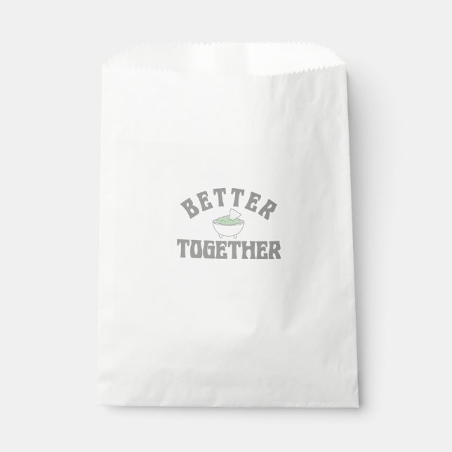 Sacolinha Food Better Together Chips Guac Text Graphic Style (Frente)