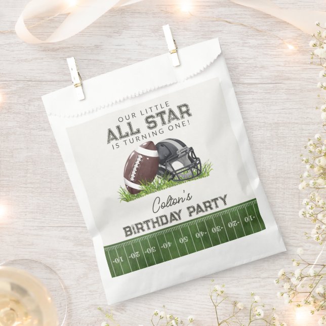Sacolinha Football Little All Star Touchdown Birthday Party (Cortado)