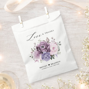 Sacolinha Formas de Casamento Floral Moody Blooms Roxo Dusty