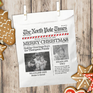 Sacolinha Foto Bonita Jornal de Natal Personalizado