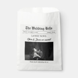 Sacolinha Foto de Casamento de Jornais de Diversão Única