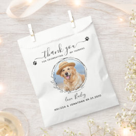 Sacolinha Foto De Pet Personalizada Elegante Obrigado Casame
