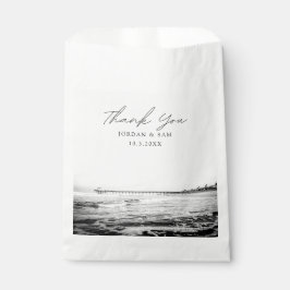 Sacolinha Foto de Pier de Casamento em Praia da Califórnia