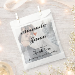 Sacolinha Foto do noivo, obrigado Festa de casamento