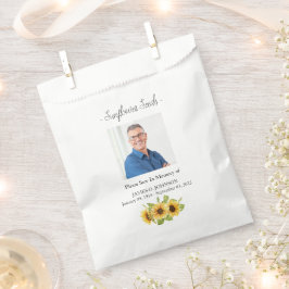 Sacolinha Foto Memorial Sunflower Seed Funeral Favor Bag