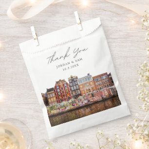 Sacolinha Foto personalizada de casamento de Amsterdã