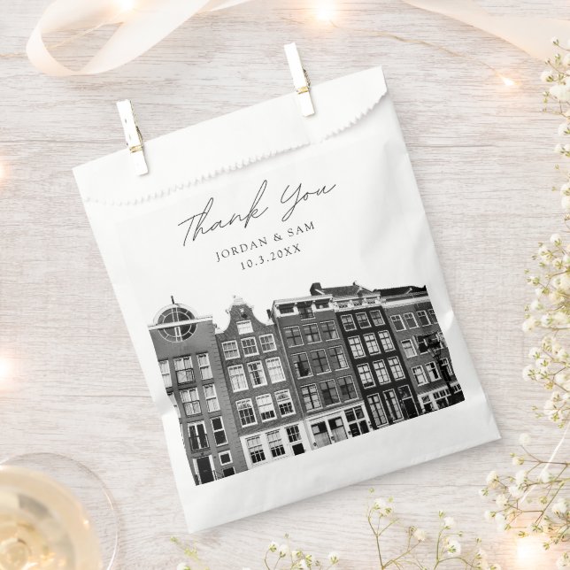 Sacolinha Foto personalizada de casamento de Amsterdã (Cortado)