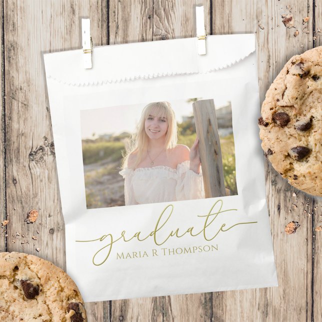 Sacolinha Foto Personalizada de Festa de formatura de Script (Criador carregado)