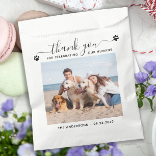 Sacolinha Foto Personalizada Moderna Obrigado Casamento de C