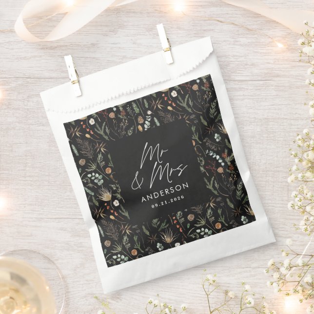 Sacolinha Fotografia de casado arco d'água botânica mr & mrs (Cortado)