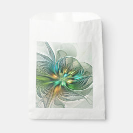 Sacolinha Fractal de Flor Abstrato moderna fantasia colorida