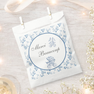 Sacolinha Francês Chinoiserie Blue Chá de fraldas Favor Bols