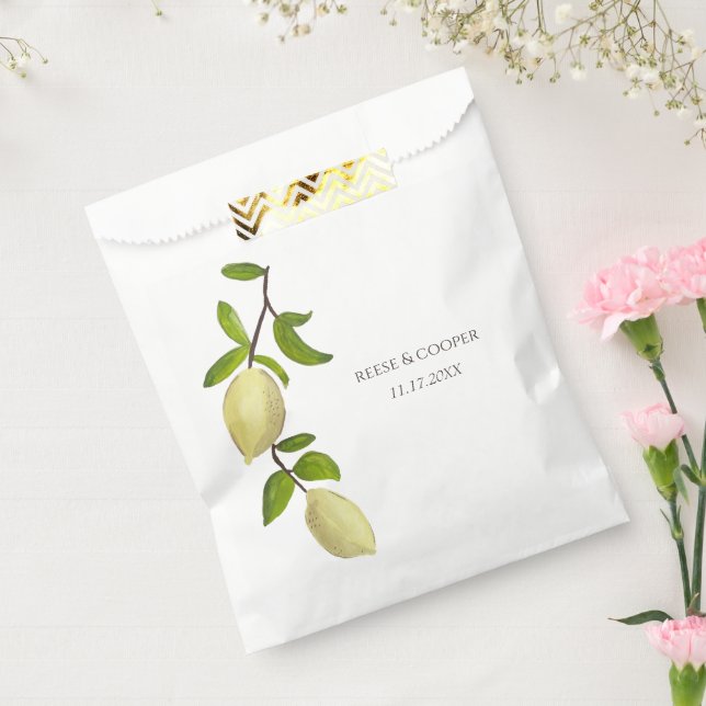 Sacolinha Fresh Citrus Painted Lemons Modern Mediterranean (Selado)