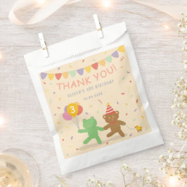 Sacolinha Frog and Bear Birthday Party Favor Bag