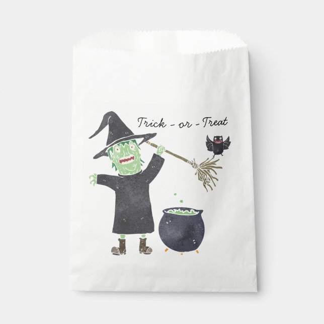 Sacolinha Fun Halloween Favor Bag with Witch  (Frente)