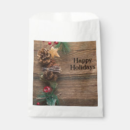 Sacolinha fundo de madeira com pínus