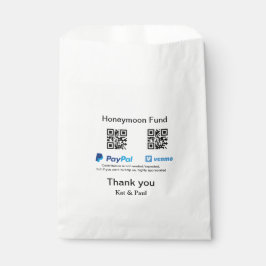 Sacolinha Fundo Honeymoon PayPal Venmo obrigado de código QR