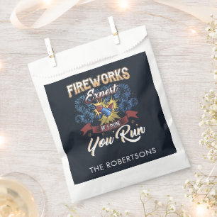 Sacolinha Funny Fireworks Expert Run Se eu correr 4 de julho